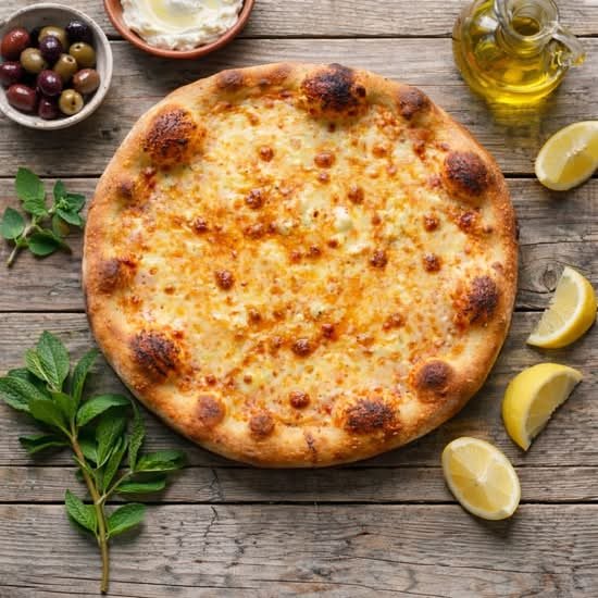 Halloumi three-cheese pie